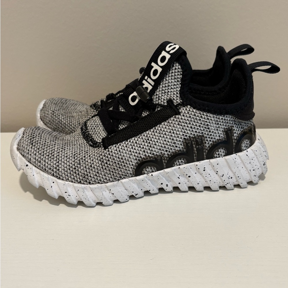 Adidas Kids Gray and Black Sneakers